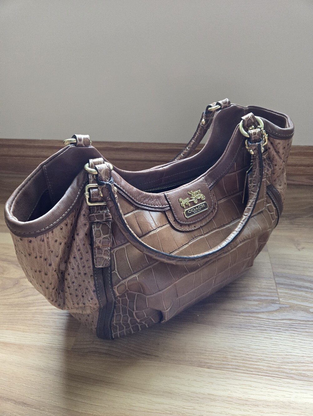 Coach Madison Abigail Brown Crocodile Bag